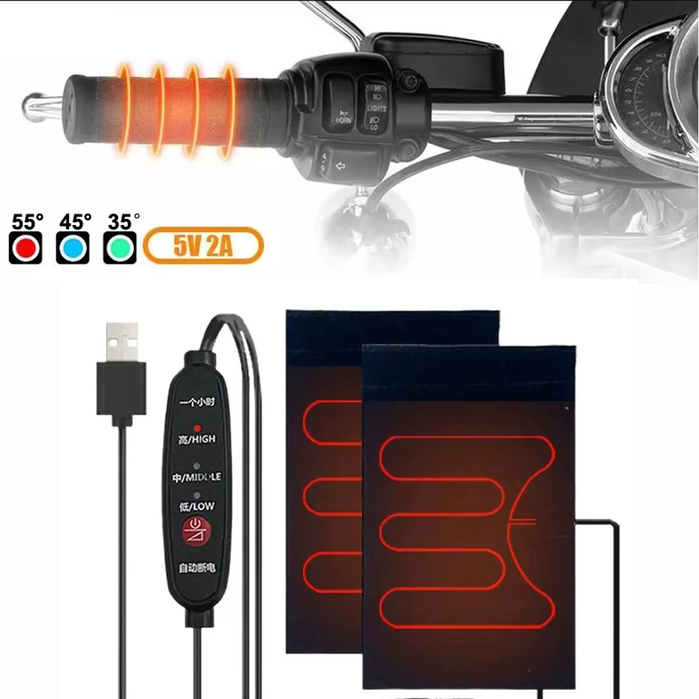 Handlebar Grip Heated - Мотоциклетные ручки с подогревом USB 12В,