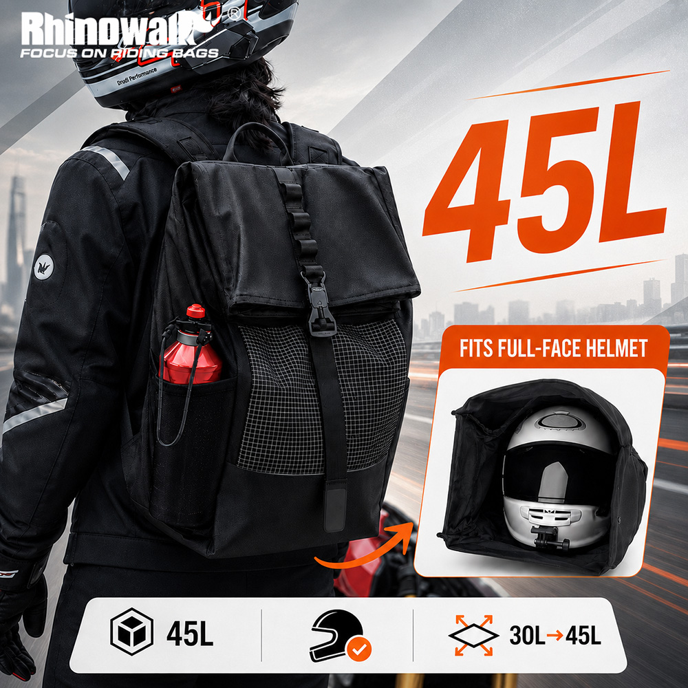 Motorcycle Gear Backpack - Рюкзак для мотоциклетного шлема Rhinowalk 45л,